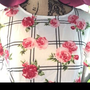 🌸 Forever 21 Rose Blouse Top 🌸
